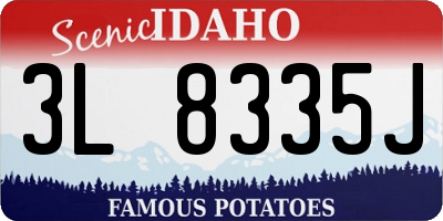 ID license plate 3L8335J