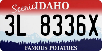 ID license plate 3L8336X