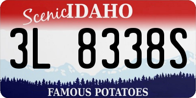 ID license plate 3L8338S