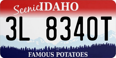 ID license plate 3L8340T