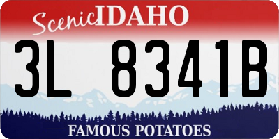 ID license plate 3L8341B