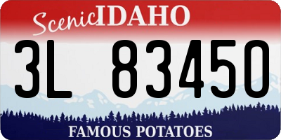 ID license plate 3L8345O