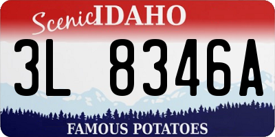 ID license plate 3L8346A