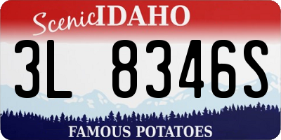 ID license plate 3L8346S