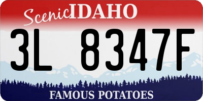 ID license plate 3L8347F