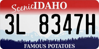 ID license plate 3L8347H