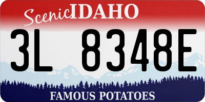ID license plate 3L8348E