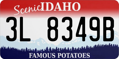 ID license plate 3L8349B