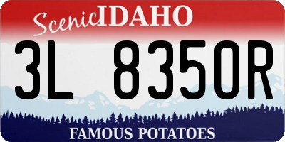 ID license plate 3L8350R