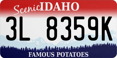 ID license plate 3L8359K