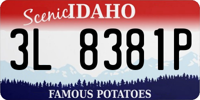 ID license plate 3L8381P