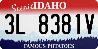 ID license plate 3L8381V
