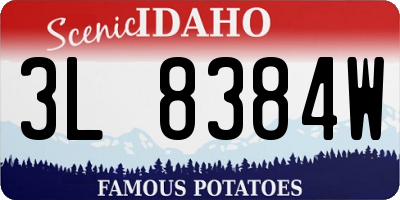 ID license plate 3L8384W