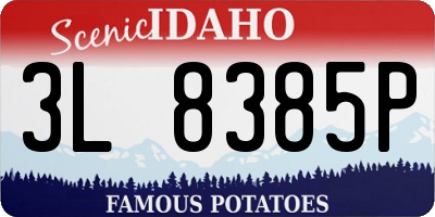 ID license plate 3L8385P