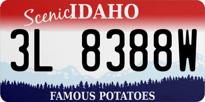 ID license plate 3L8388W
