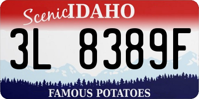 ID license plate 3L8389F