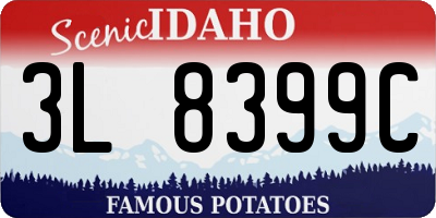 ID license plate 3L8399C