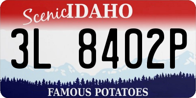 ID license plate 3L8402P