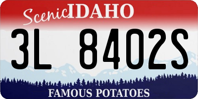 ID license plate 3L8402S