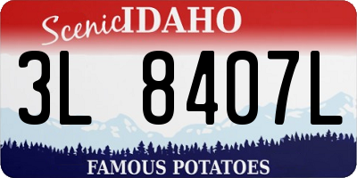 ID license plate 3L8407L