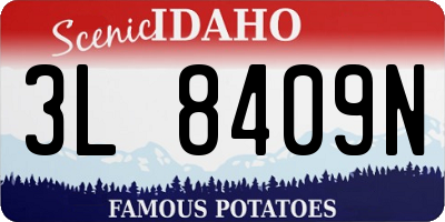 ID license plate 3L8409N