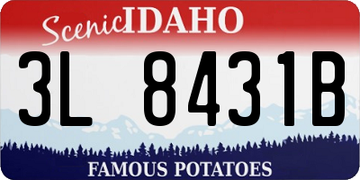 ID license plate 3L8431B
