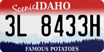 ID license plate 3L8433H