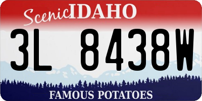 ID license plate 3L8438W