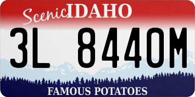 ID license plate 3L8440M