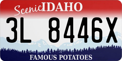 ID license plate 3L8446X