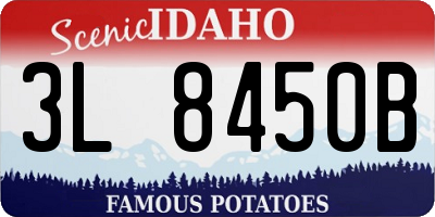 ID license plate 3L8450B
