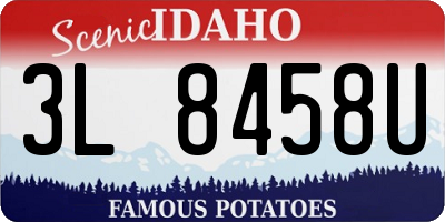 ID license plate 3L8458U