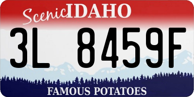 ID license plate 3L8459F