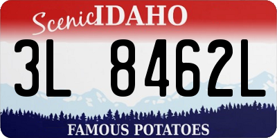 ID license plate 3L8462L