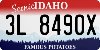 ID license plate 3L8490X
