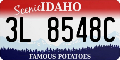 ID license plate 3L8548C