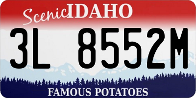 ID license plate 3L8552M