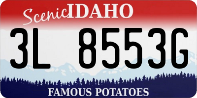 ID license plate 3L8553G