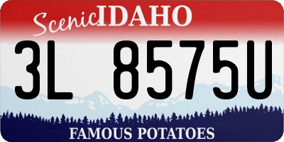 ID license plate 3L8575U