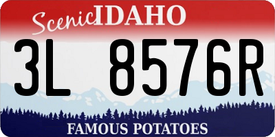 ID license plate 3L8576R