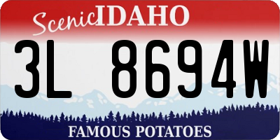 ID license plate 3L8694W