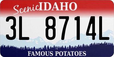 ID license plate 3L8714L