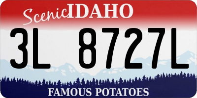 ID license plate 3L8727L