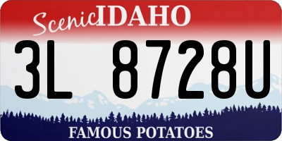ID license plate 3L8728U