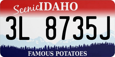 ID license plate 3L8735J