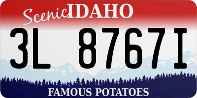 ID license plate 3L8767I
