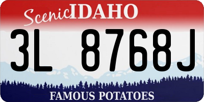 ID license plate 3L8768J