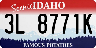 ID license plate 3L8771K