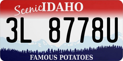 ID license plate 3L8778U