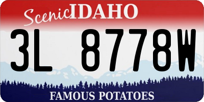 ID license plate 3L8778W